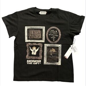 Honor The Gift Women's Black Stretch Graphic Tee Size Medium NWT